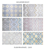 Width 2 8 meters Xiangguang brocade original Zhuangjin silk fabric national characteristic style tone elegant tone