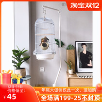 Peony Parrot Xuanfeng Man Bird Brother Tiger Skin Large Round Metal Telescopter Bird Cage