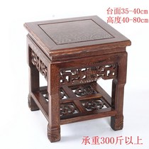 Chicken Wings Wood Bat Living-room Flower Racks Square Table Red Wood Handicraft Pendulum Pieces Home Accessories Solid Wood Flowers A Few High Feet Base