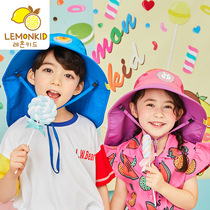 Childrens sun hat 2021 new Korean sun hat summer baby breathable thin section neck protection mesh sunscreen cap