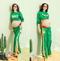 New pregnant women Photo Costume Photo Studio maternity dress hip hop dress photo clothing fashion pregnant woman photo mommy Photography