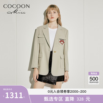 miss COCOON high-end suit jacket female spring autumn 2022 new loose medium length casual jacket
