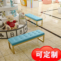 Clothing store sofa stool long sofa leather stool mall rest bench childrens shoes shop Test shoes wear shoes stool bath