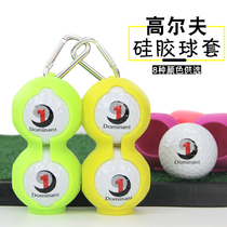 Golf silicone gel ball cover golf silicone protective sleeve Hanging Ball Cover Golf Accessories Clothing 2 Balls New