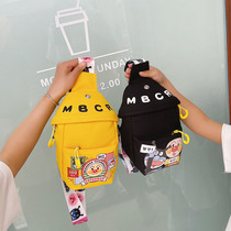 Korean childrens bag 2021 new boys and girls shoulder bag cute cartoon baby backpack fashion handsome chest bag