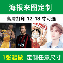 Promotional Poster Custom Wall Sticking Wallpaper Advertisement to Picture Custom Dormitory Animation Star Movie Hanging Picture Print HD
