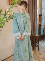 Autumn dress 2021 new female Republic of China style retro temperament loose cheongsam young girl improved version dress