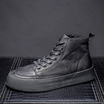 2021 Winter New Martin boots plus velvet European station mens shoes casual thick-soled zipper high leather vintage trendy shoes