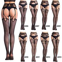 Yuedie maternity double-layer sexy underwear hollowed out suspenders jacquard pants bottoming pantyhose large mesh fishnet stockings Europe and the United States