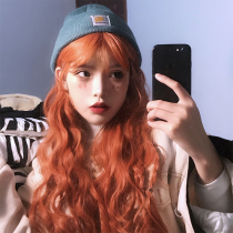 Wig female summer long hair Hyuna dirty orange wool roll net red instant noodle head simulation cute realistic natural full headgear
