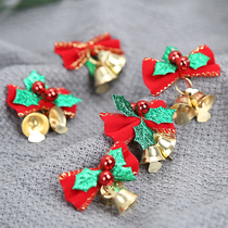Mini Christmas tree DIY decoration bow Christmas gift decoration Christmas bow with Bell