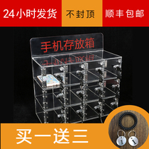 Transparent hand cabinet storage cabinet acrylic display cabinet safe deposit box fire storage box workshop staff wall with lock