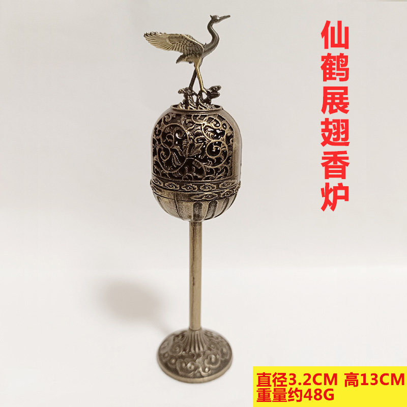 超人気☆浮彫千鶴/香炉銅塔/仙鶴銅炉/香薫炉/鶴/炉置物