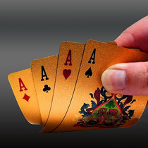 Playing cards PVC plastic poker Waterproof gold playing cards Nouveau riche metal creative Park card gold foil paper poker