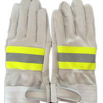 Rescue gloves with reflective strip rescue gloves white sheepskin competition training fire gloves