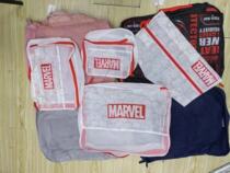Exterior Single Brand Custom Soft Face Cartoon Four Pieces Travel Containing Bag Suitcase Clothing Classified Tidying Bag Tide
