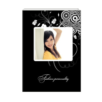 12-inch hardcover vertical version photo book Black Classic 40-page package design can be previewed