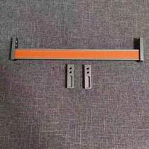 Light luxury minimalist wardrobe coat bar cloakroom glass door leather orange gray metal coat bar wood inside wood outside
