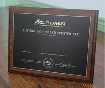 Customized solid wood black walnut medal signboard bronze medal production letter of appointment authorization certificate certificate listing table