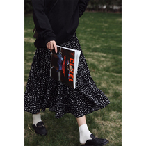 Reminiscent of the past, elastic waist, floral A-line skirt, women's early spring 2020 new all-around skirt, listening to spring q6348
