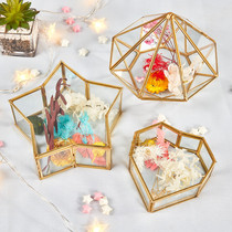 Lucky Stars Wish Bottle Glass Pentagram Folded Paper Material Adrift Bottle Blessings Wish Creative Birthday Gift Girlfriend