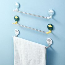 Home bathroom rack wall-mounted towel with adhesive hook Simple non-punch bathroom toilet towel rack