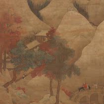 Six Dynasties Liang Zhang Sengyu Snow Mountain Mangrove Axis Ultra HD Electronic Picture Decoration Painting Identification Copy Material