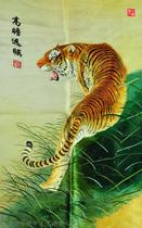 Featured gifts Handmade embroidery old embroidery pieces handmade embroidery Su embroidery decorative painting far-sighted full of Tiger whistle mural