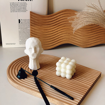 Homeside Beech Breadboard Nordic ins Multifunctional Rectched Board Double-sided solid wood plate Decorative tray