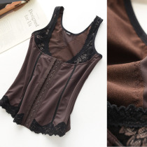 Good stock No tonic lady closeted straight back shapewear buttoned up corset with chest vest bunches waist and beauty body underwear