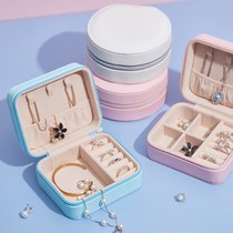 Factory Huotong PU leather simple jewelry box earrings creative portable jewelry storage box Earrings earrings ring jewelry