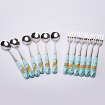 National porcelain Yongfengyuan wife porcelain tableware ceramic kung fu tea set Mid-Autumn Festival gift box accessories fork spoon chopsticks Chopsticks