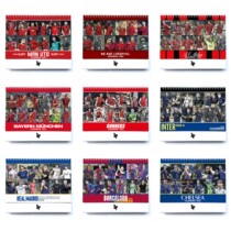 LIP 2022 original design desk calendar Liverpool Manchester United Arsenal Chelsea Real Madrid Barcelona Inter Milan AC Bayern