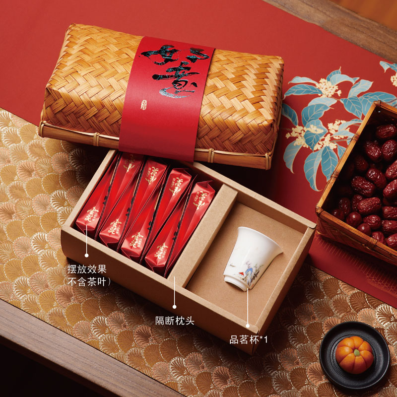 高档竹盒茶叶包装盒竹编空礼盒小种武夷岩茶红茶白茶通用茶盒