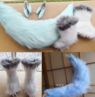 taobao agent Rabbit sauce】Free shipping to restart the warlock's restart life, the cos ears tail foot set is customized