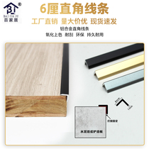Aluminum Alloy 7-character L-type 6x6 small right angle floor edge strip DIY profile ceramic tile corner background wall closing line