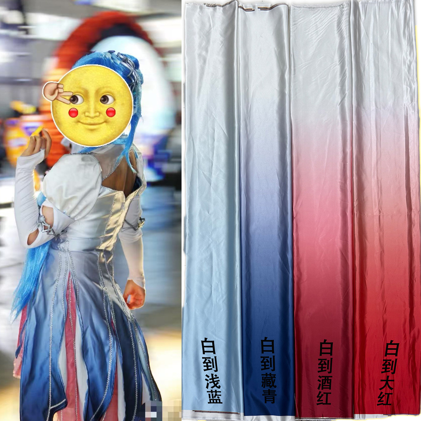 緞面藍色波浪4K 壁紙下載, image size:1440x1440