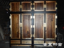 (Customized) Sichuan Ebony Yew gloomy with demolition old material golden nanmu top box four-piece cabinet wardrobe