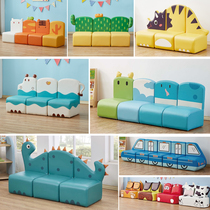 Childrens small sofa combination reading area early education center chair picture library baby kindergarten childrens reading corner layout