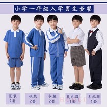 Vitality Shenzhen school uniform Summer school uniform suit for primary school students First grade admission freshmen sportswear short-sleeved pants dress
