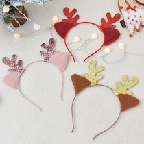 Christmas Head Accessories Deer Horn Hair Stirrup 100 Hitchhiking Head Stirrup Hair Clip South Korea Ornament Super Fairy clips Card Issuer