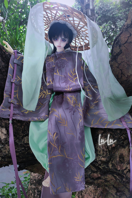 taobao agent BJD baby clothing four -point hunting kimono 4 -point men's and wind costume four -point baby clothing ~ smoke green ~ [lulu]