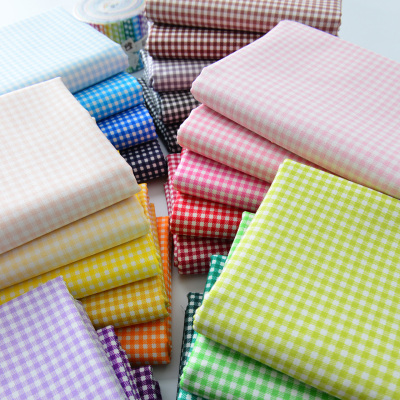 taobao agent Cotton fabric handmade DIY all -cotton fabric clothing with cotton plaid rural cotton 26 color 4mm Chaoyang grid