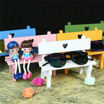 Creative wooden glasses shop display Props sunglasses display rack jewelry shooting ornaments window decoration Tide products