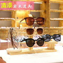 Varnish solid wood glasses display stand myopia sunglasses display props Creative high-grade sunglasses display cabinet decoration
