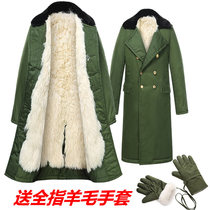 Tuolang wool army green coat men winter 87 wool coat long fur one sheepskin cold storage warm