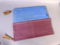 Small cloth art Japan decades ago made silk 100% silk purple blue silk leather handmade DIY