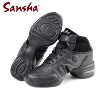Sansha France Sansha Sports Dance Shoes Leather Air Cushion Modern Dance Shoes High High High High Shoes Square Dance Leather