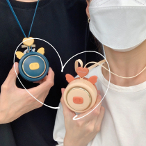 Xin Help Grocery Store Cartoon Pig Pig Muted Small Electric Fan Hanging Neck Fan Portable Summer Small Electric Fan