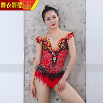 Dance clothes and dance cool art gymnastics uniform bodybuilding competition skills art test cheerleading female professional performance custom sports dress